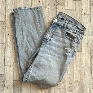 American Eagle super high rise ankle straight Jeans size 10